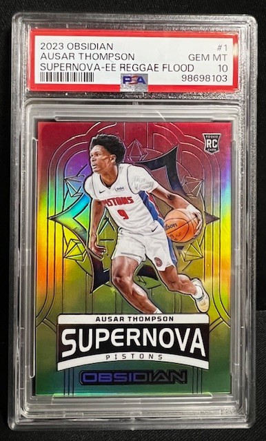 2023 OBSIDIAN AUSAR THOMPSON SUPERNOVA REGGAE FLOOD PSA 10 /60 PISTONS