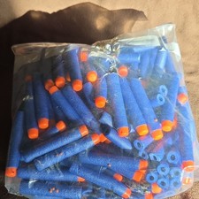 NERF Blue Foam Darts with Orange Tips Lot for Dart Guns, Ages 8-16. over 100 ct