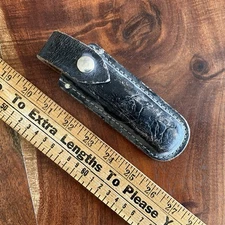 Vintage Leather Knife Sheath Horse Stamp Repair