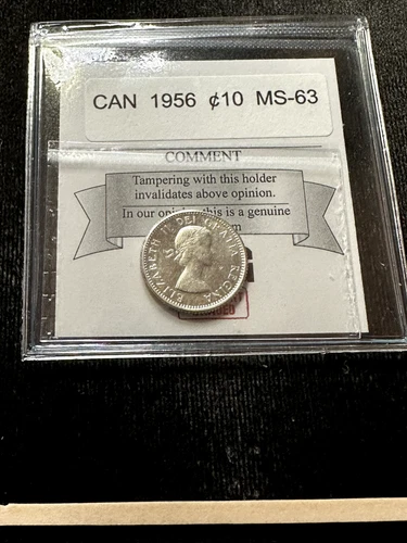 1956  Coin Mart Graded Canadian Ten ¢10 Cent**MS-63**