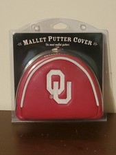 Oklahoma Sooners Mallet Putter Cover - OU Team Golf Club Head Headcover - Red