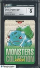 1996 Pokemon Vintage Bandai Carddass Part 1 #001 Green Card Bulbasaur CGC 8 Mint