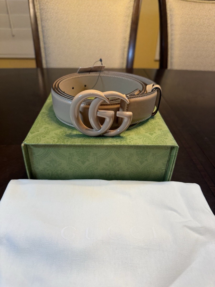 小物 Gucci GG buckle leather & fabric belt New Gucci GG Logo Pink Buckle Leather Belt Size 48 / 120 cm Fits a
