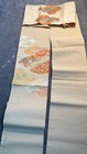 Luxury Japanese Kimono Fabric Silk Sash Belt, Gold and Silver Tsuzure, Pure Silk — photo 3