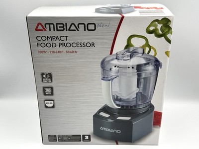 Ambiano Kompakt Küchenmaschine 200W 400ml mit Schneebesen Klinge Schüssel Reduzierstück (Neu)