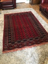 Vintage (1930s) Saryk bokhara rug, traditional turkmen/Afghan rug