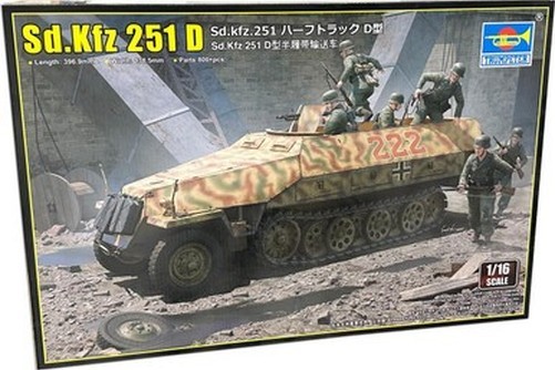 Trumpeter 00942 1/16 German Sd.Kfz 251 D Halbkettenfahrzeug Bausatz-image