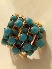 Antique 14kt Rose Gold Persian Turquoise Size 5 1/2 — photo 1