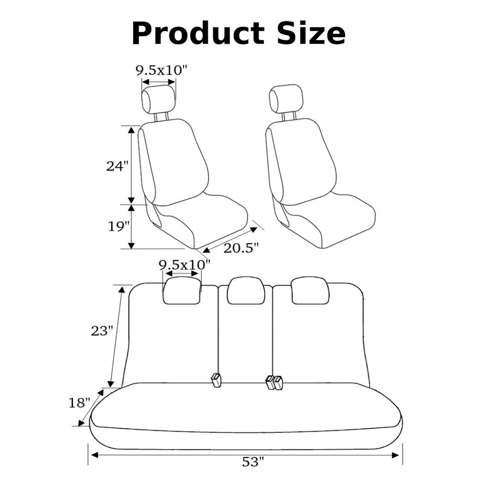 For Hyundai Elantra Tucson Seat Covers 5 Seats Full Set Front Rear Nappa Leather Foto 3 de 4