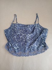 Victoria  s Secret Animal Print Lace Tank Cami Lingerie Size L Sleepwear