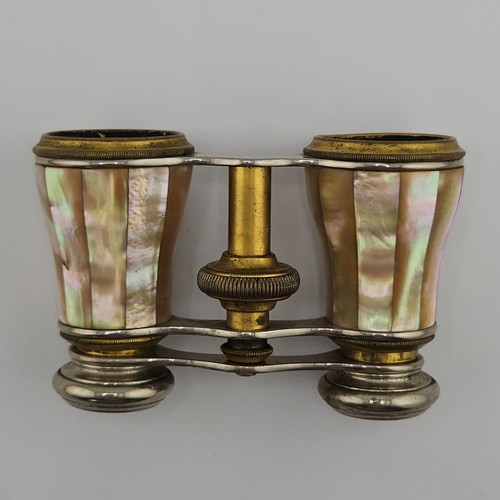 Antique Lemaire Paris Mother of Pearl Opera Glasses French Binoculars Theater