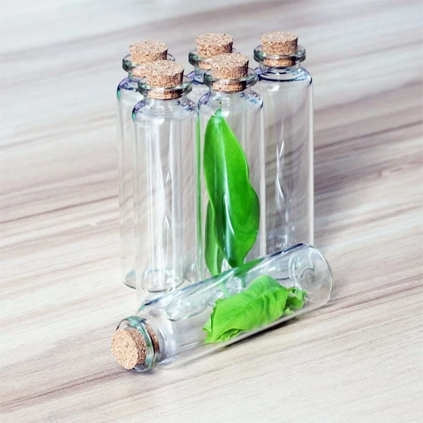 40ML corks Vial Jars Tiny Vials perfume Candy Crafts glass bottles DIY 5-50pcs