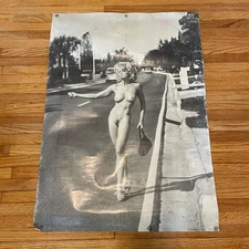 Vintage Madonna Poster Nude Naked Hitch Hiking 34 X 24 RARE Promo England 