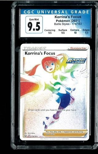 CGC 9.5 Korrina's Focus - 174/163 - Battle Styles Graded Pokemon
