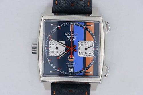 TAG Heuer Monaco Calibre 12 CAW211R Gulf Edition Left-Handed Watch 39mm