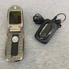 Motorola V197 Flip Phone Silver Vintage Cellular Mobile