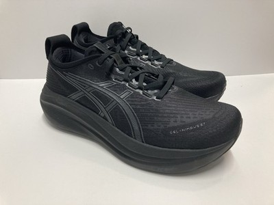 ASICS Gel Nimbus 27 Men s Size 9 ,Black Graphite Grey +Free ASICS T-shirt