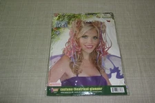 Halloween Costume Wig Fantasy Fairies Hair Piece W/Comb Adult Blonde Pink NEW