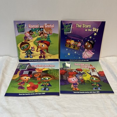 Super Why PBS Kids Watch & Play Children's Paperback Books Lot Of All 4 new