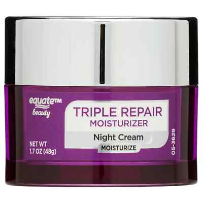 Equate Beauty Triple Repair Night Cream Moisturizer 1.7 oz for All Skin Types