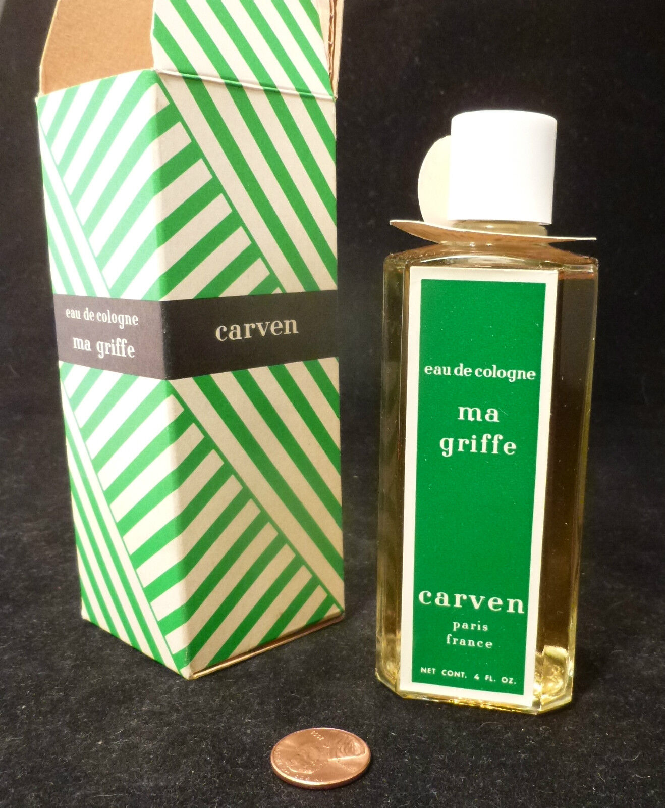 Vintage Ma Griffe Carven Perfume Bottle Eau de Cologne 4 oz New Old Stock  Full