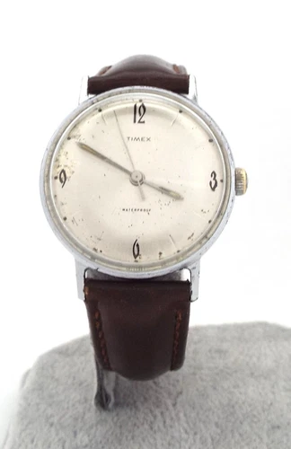 Timex - Waterproof - Winding - Silver Dial - Vintage Watch - RUNNING ~#6928