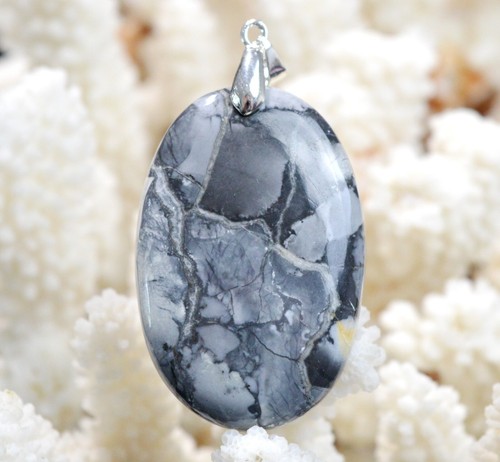 COLLANA TUMBLED STONE ACCIAIO - CIONDOLO QUARZO IMPERIALE CON COPPETTA