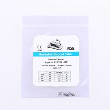4 Pcs Dental Orthodontic Bondable Buccal Tube Single Roth 022 2nd Molar Non-Conv