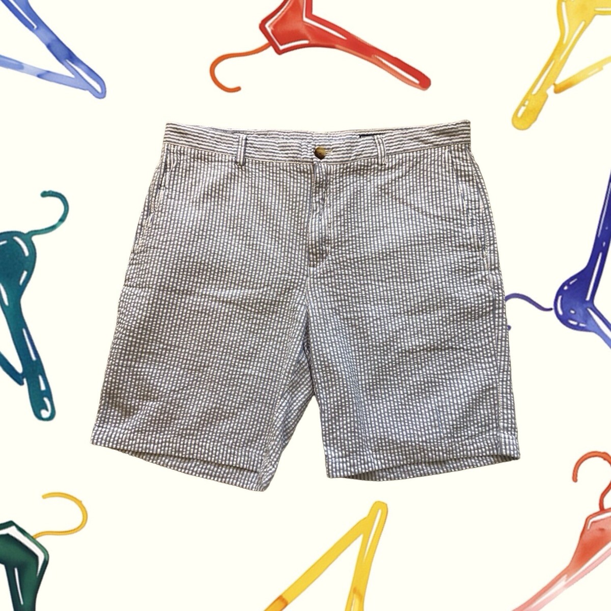 Short Chino Vineyard Vines Homme – Taille 36 – Bleu Imprimé Voilier – Stretch