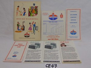 VINTAGE AMOCO STANDARD OIL HEATING BROCHURE LOT SALESMAN-HOUSE WARMING 1970'S