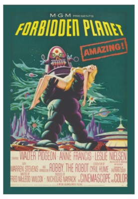 Forbidden Planet, Movie, Poster Art, Vintage, 2''x3'' Souvenir Fridge Magnet MP119