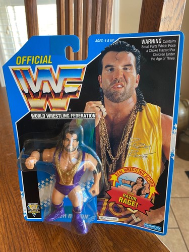 Hasbro WWF Razor Ramon purple trunks MOC unopened ...