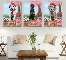 Rosie 25 Cent Kisses Dog Cat Canvas Print Wall Art Home D cor 8x10 Inches