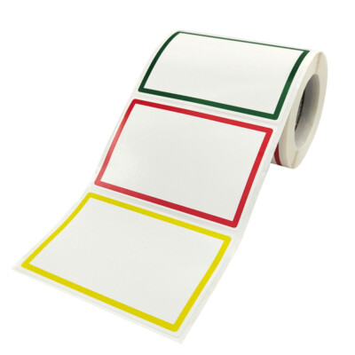 1Rolle DIY Namensschild Aufkleber Blank Name Aufkleber Bunte Label Aufkleber