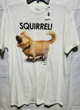 Disney UP! Doug Squirrel White Men's Vintage Retro T-Shirt SIZE: Medium