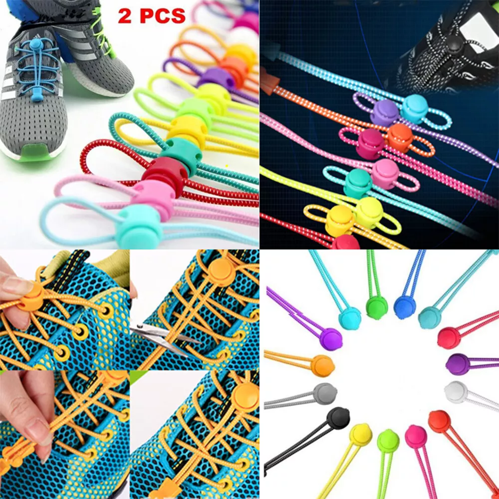 2Pcs Lazy No-tie Shoelace Locks Special No Tie Shoelace Lacing Sneakers  Quick Shoe Lace Locks