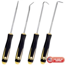 4-Piece Hand Tools Precision Hook Pick Set Automotive Car Wire Plug O-Ring Fuses