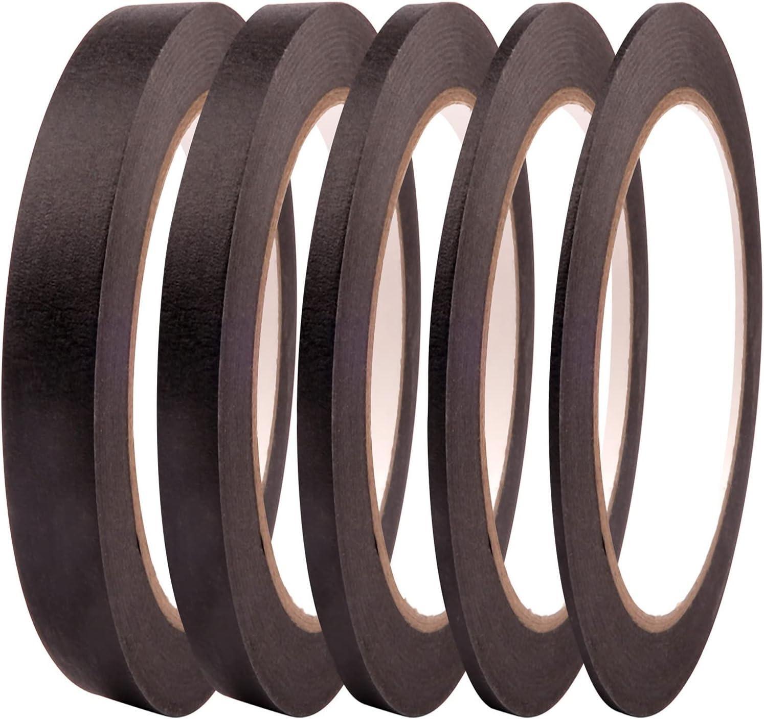 5 Rolls Pinstripe Tape Masking Tape 1/16 1/8 1/4 1/2 3/4 For DIY Car