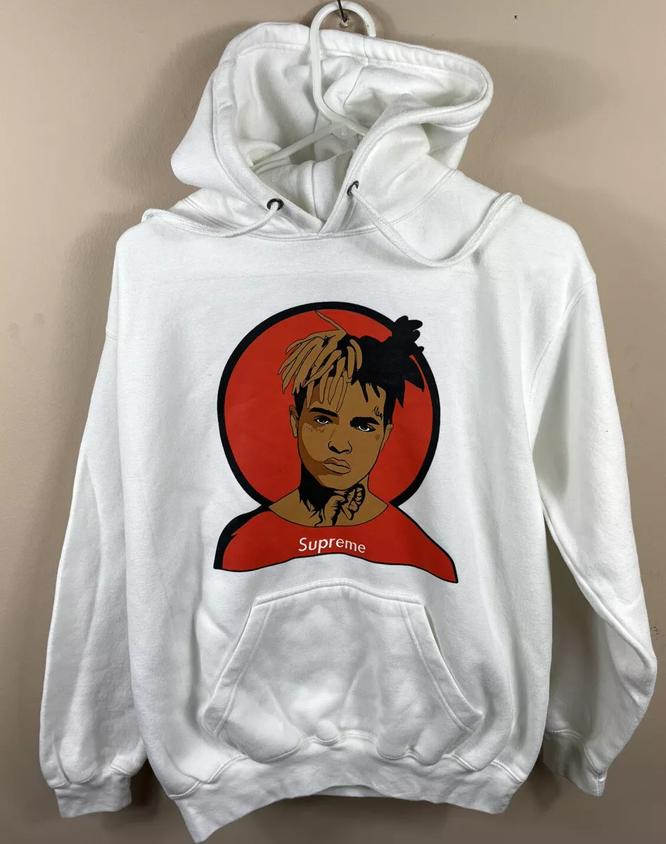 Xxxtentacion Rapper Portrait Hoodie Sweatshirt White Pacific & Co  Medium