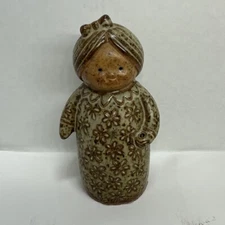 Vintage Fitz & Floyd Stoneware Figurine Girl 4.5" Tall Japan Missing Balloon