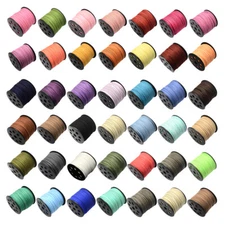 90m/Roll Environmental Faux Suede Lace Cord Thread String Jewelry Making 3mm