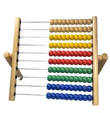 IKEA 100 Wood Bead Abacus Educational Toy Math Counting Colors Bright Colors