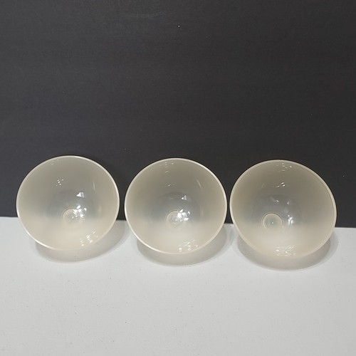 Set Of 3 Tupperware Pink Pudding Parfait Jello Dessert Cups 1986A & 73 Lids - Picture 7 of 16