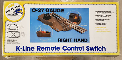 K-Line Right Remote Switch K-276 O27 Gauge O42 Radius - Read Description Please!