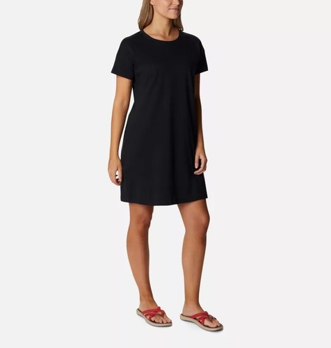Columbia Women’s Columbia Park Printed Short Sleeve Black Dress Size Large NWT - 第 5/5 張圖片