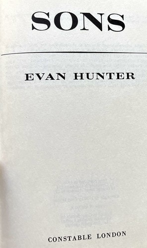 Sons by Evan Hunter HC DJ 1st Edit VGC (1970) - Picture 7 of 17