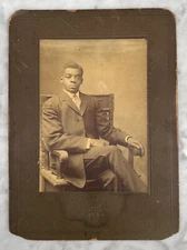 Antique Black White AFRICAN AMERICAN Photograph Estate Find  Cabinet Card