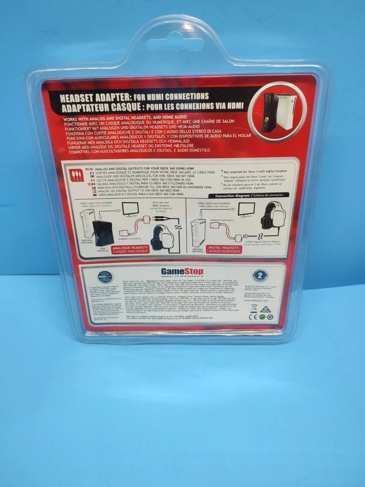 Game StopXbox 360 Headset Adapter For HDMI / Analog & Digital Output / BRAND NEW - Image 2 of 2