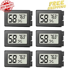 6 Pack Mini Hygrometer Indoor Humidity Meter, Small Digital Thermometer Humidity