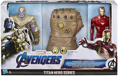 Marvel Avengers Titan Hero Series Ironman Thanos Titan Hero &Glove